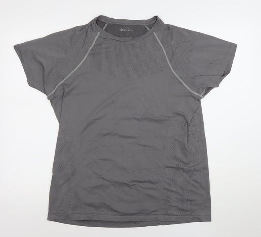 Additional front view of ASOS 4505 Men's Grey Short Sleeve Athletic T-Shirt, size L