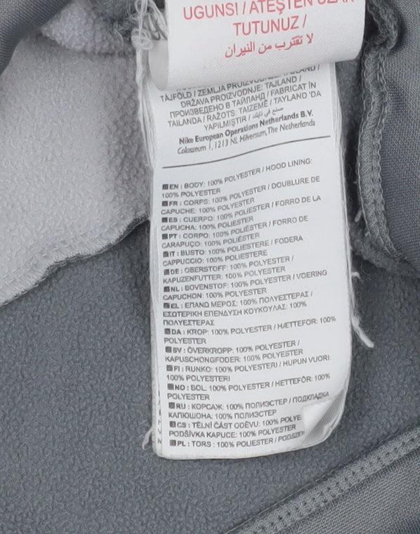Additional view of Nike boys’ grey dri-fit pullover hoodie 10-12 years regular fit