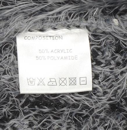 Additional view of Gerard women’s grey black fuzzy knit mid-length coatigan m