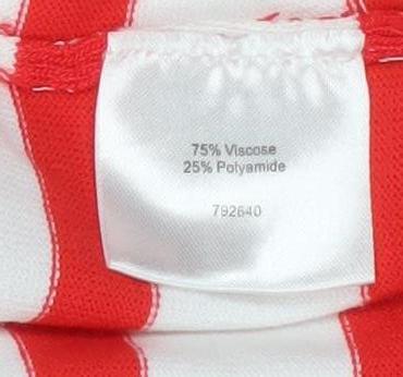 Additional view of Adia Women Red White Striped Long Knit Coatigan, size L