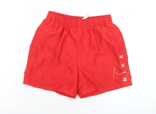 Nike Boys Red Athletic Sports Shorts M 137-147cm Quick Dry Polyester