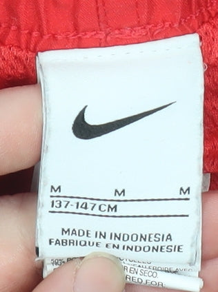 Additional view of Nike boys’ red athletic sports shorts m 137-147cm quick dry polyester