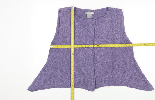 Pôles Women's Purple Merino Wool Silk Sleeveless Knit Vest M