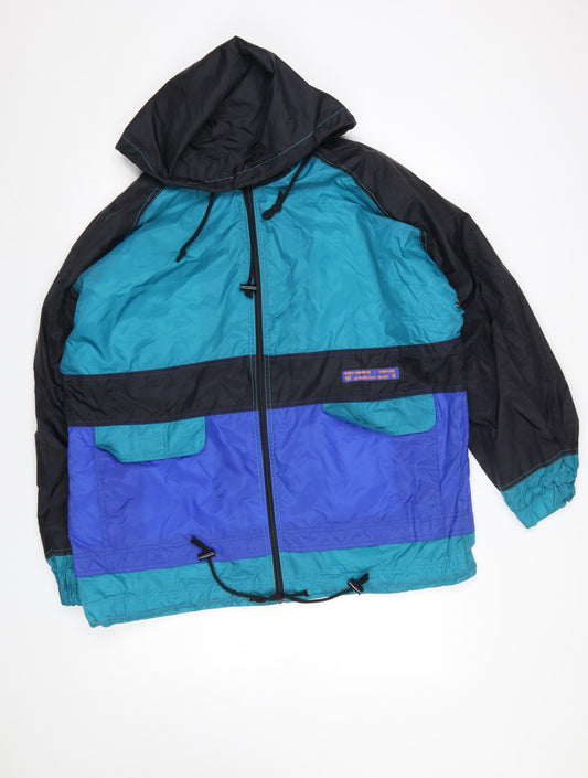 Marcel Clair Men’s Blue Colour Block Windbreaker Jacket M