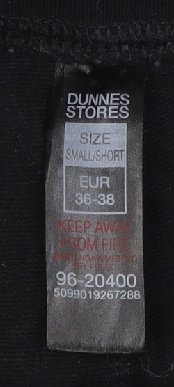Dunnes Stores Womens Black Cotton Stretch Leggings S Short