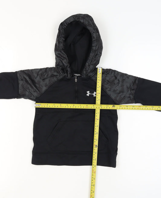 Under Armour Boys Black 3-4 Years Pullover Hoodie with Camouflage Detail