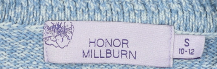 Additional view of Honor Millburn Women's Blue Acrylic Cable Knit Jumper, size S