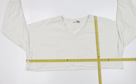 ASOS Design Women’s Ivory Cropped Pullover Sweatshirt Size M