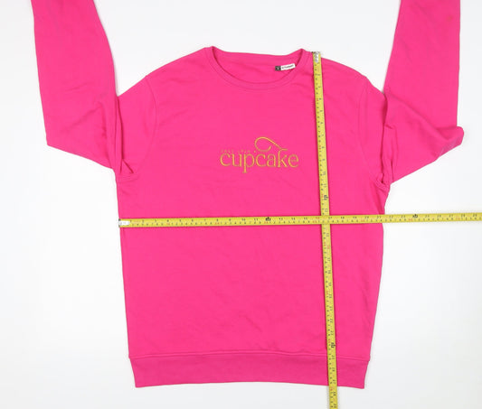 BC Collection Women Pink Organic Cotton Pullover Sweatshirt M
