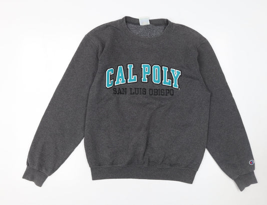 Champion Women's Grey Cal Poly Graphic Fleece Sweatshirt Small