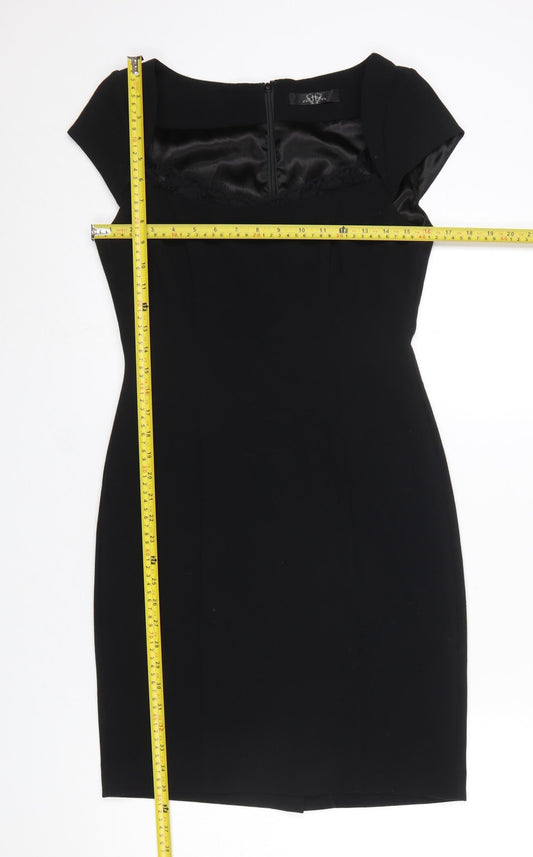 Holly Willoughby Women's Black Size 10 Sheath Knee Length Dress