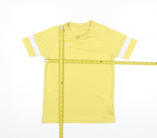 Nike Boys Yellow Dri-Fit Short Sleeve Sports T-Shirt Size 10-11 Years