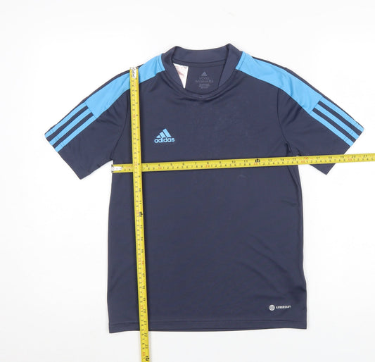 Adidas Boys Blue Aeroready Short Sleeve Sports T-Shirt 11-12 Years