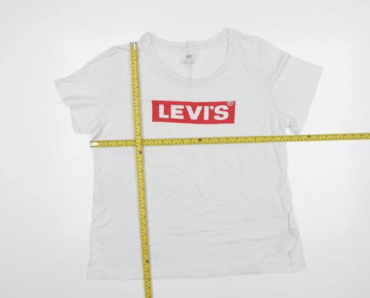 Levi's Womens White 2XL Classic Logo Cotton T-Shirt