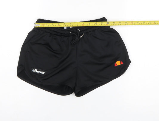 Ellesse Womens Black UK 8 Athletic Activewear Shorts Polyester Gym