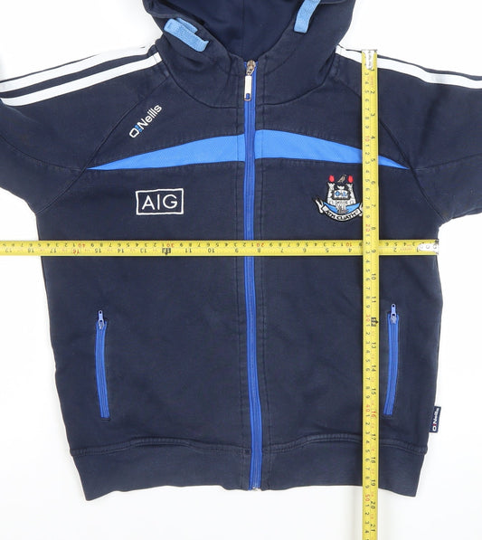 O’Neills Boys Navy Blue Full Zip Hoodie 9/10 Years Dublin GAA Sports Top