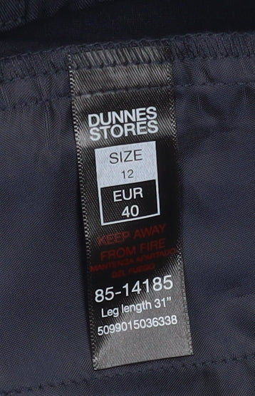 Additional view of Dunnes women’s blue straight leg dress pants, size UK 12