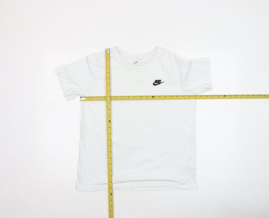 Nike Boys White Crew Neck Short Sleeve Cotton Sports T-Shirt Size 158cm XL