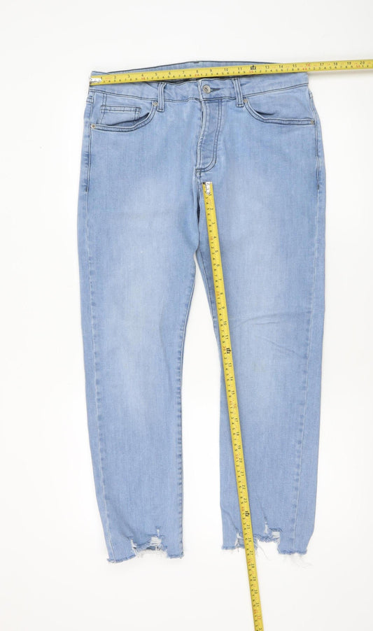 Topman Men's Blue Light Wash Slim Skinny Jeans Size S 32in