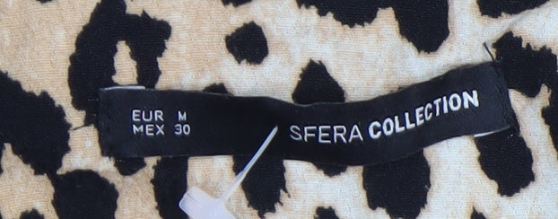 Additional view of Sfera Women Beige Leopard Print Midi Wrap Dress, size 12
