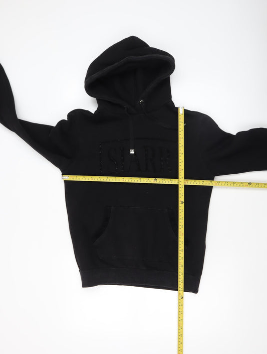 SIARR Women's Black Pullover Hoodie Small 100% Cotton Casual Sweatshirt