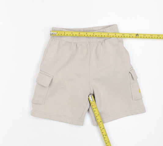 Nike Boys Beige Cargo Shorts 6-7 Years Cotton Blend Elastic Waist
