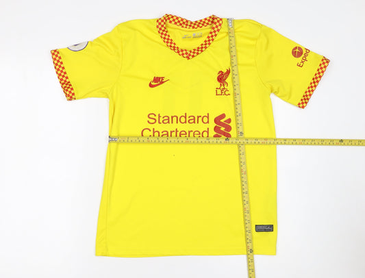 Nike Boys Yellow Liverpool FC Football Jersey 16 Years Athletic Fit