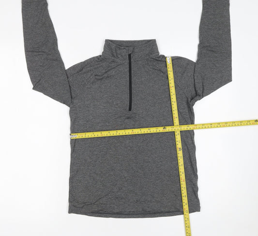 St. Bernard Boys Grey 10-11 Years 1/4 Zip Lightweight Sweatshirt