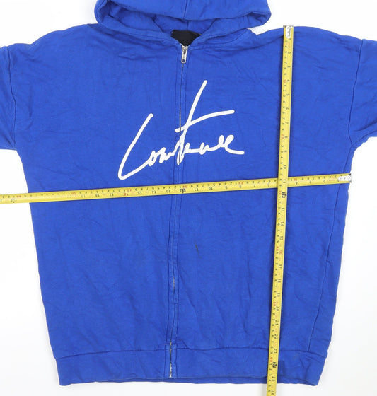 The Couture Club Men's Blue Full Zip Hoodie Size S