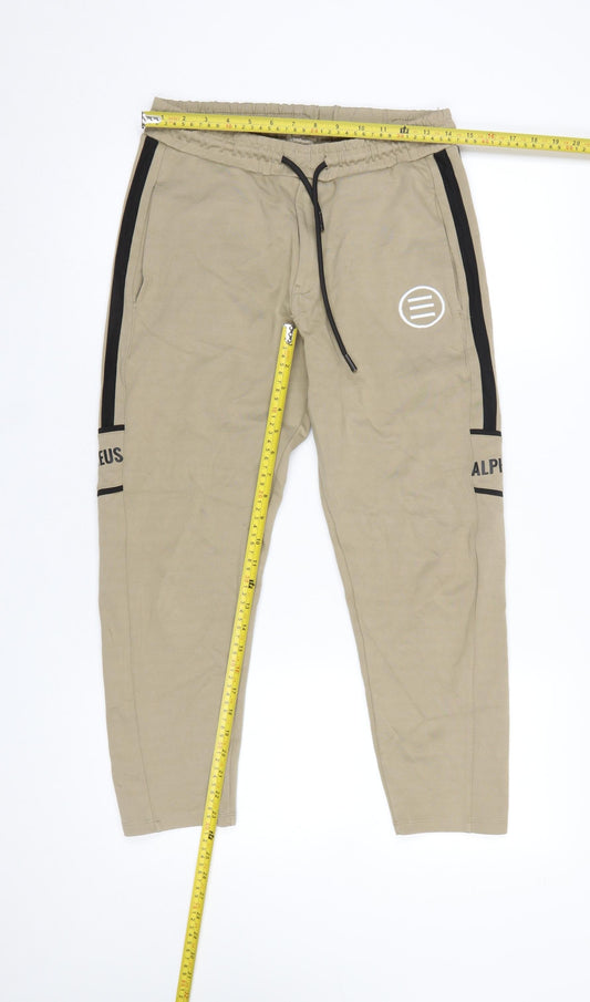 Title Women Beige Jogger Sweatpants Size M Cotton Blend