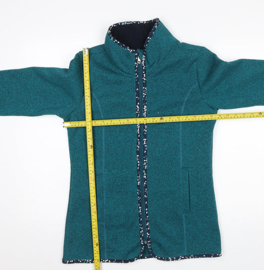 Tranquillo Womens Teal Full Zip Mid-Length Jacket Size M Classic Fit