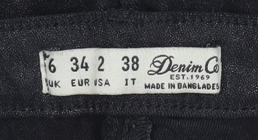 Denim Co Women’s Black Skinny Jegging UK Size 6 Stretch Trousers