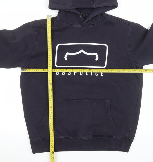 883 Police Men's Blue Pullover Hoodie M Regular Fit Graphic Logo
