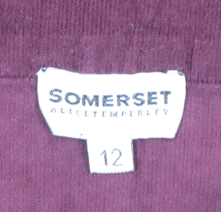 Somerset by Alice Temperley Women's Red Midi A-Line Cotton Skirt Size 12