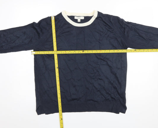 Marks and Spencer Women’s Blue Crew Neck Acrylic Jumper Size 14