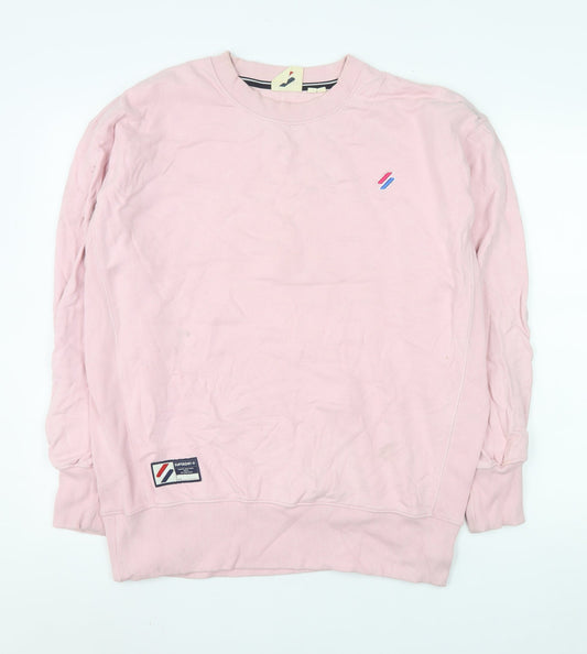 Superdry Men's Pink Crew Neck Cotton Sweatshirt XS
