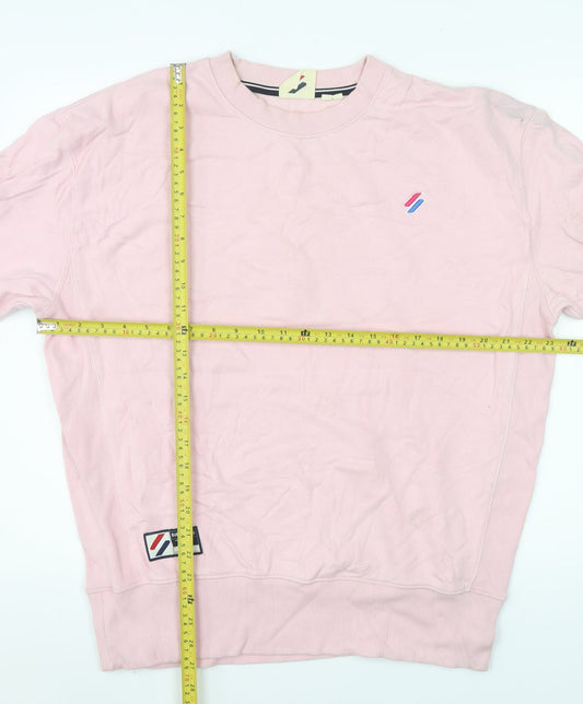 Superdry Men's Pink Crew Neck Cotton Sweatshirt XS