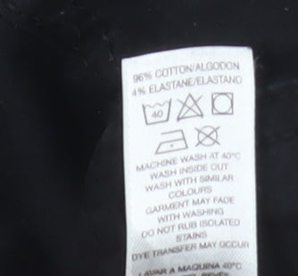 Dunnes Stores Women's Black Chino Shorts Size 14 Cotton Stretch