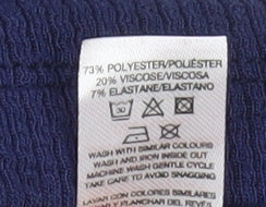 Savida Women's Blue Beaded Long Sleeve Jersey Top Size 12