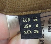 Additional view of Massimo Dutti Women Brown High Rise Chino Trousers, size 8