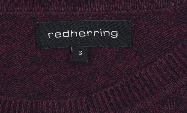 Additional view of Red Herring Men's Purple Cotton Crew Neck Jumper, size S