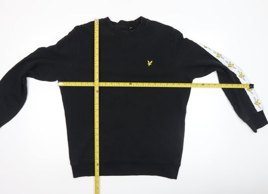 Lyle & Scott Black Cotton Crew Neck Sweatshirt Women S Logo Trim
