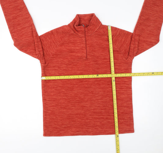 Mountain Warehouse Men's Red 1/4 Zip Fleece Pullover Sweatshirt S
