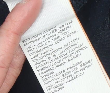 Superdry Women Black Pullover Hoodie Medium Graphic Print Casual