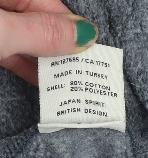 Superdry Women's Black Pullover Hoodie Size L Graphic Print