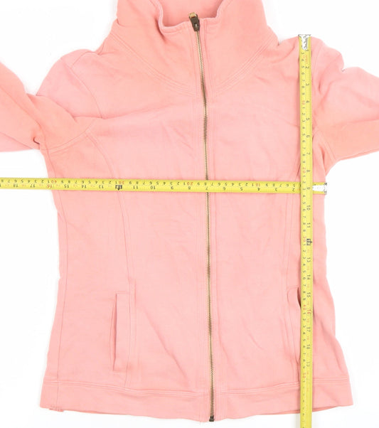 Fat Face Women Pink Size 8 Full Zip Hoodie Sweatshirt Cotton Blend