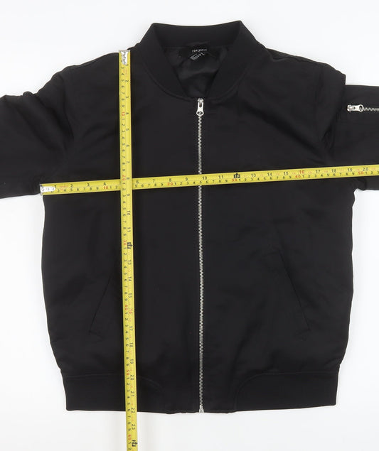Forever 21 Men's Black Polyester Bomber Jacket Size M