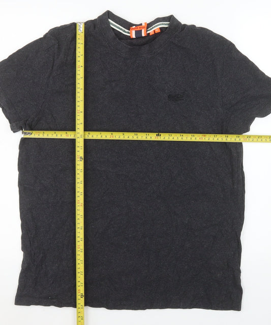 Superdry Men's Black XL Crew Neck Cotton T-Shirt