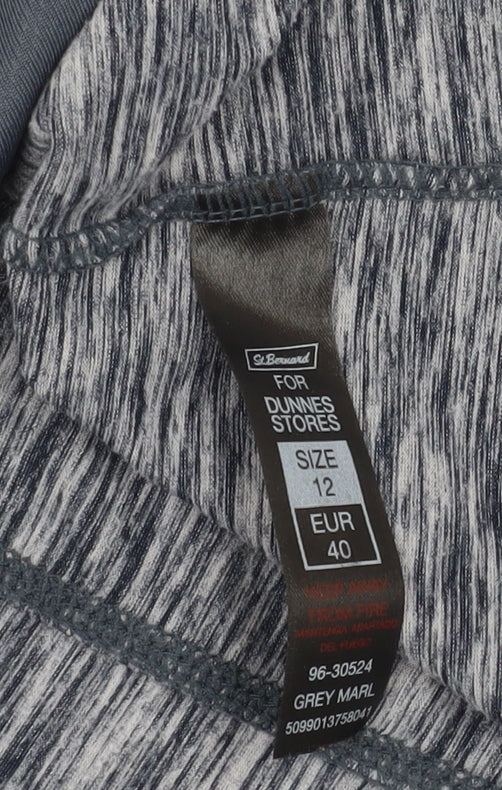 St. Bernard Women's Grey Marl Full Zip Activewear Jacket Size 12