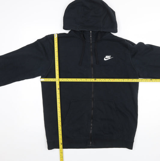 Nike Men's Black Full Zip Hoodie Medium Fleece Sweatshirt